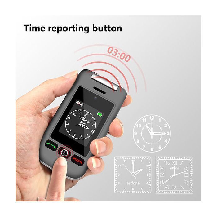 artfone G6 4G lukitsematon läppäpuhelin senioreille, hätäpainike, kaksi 2,4