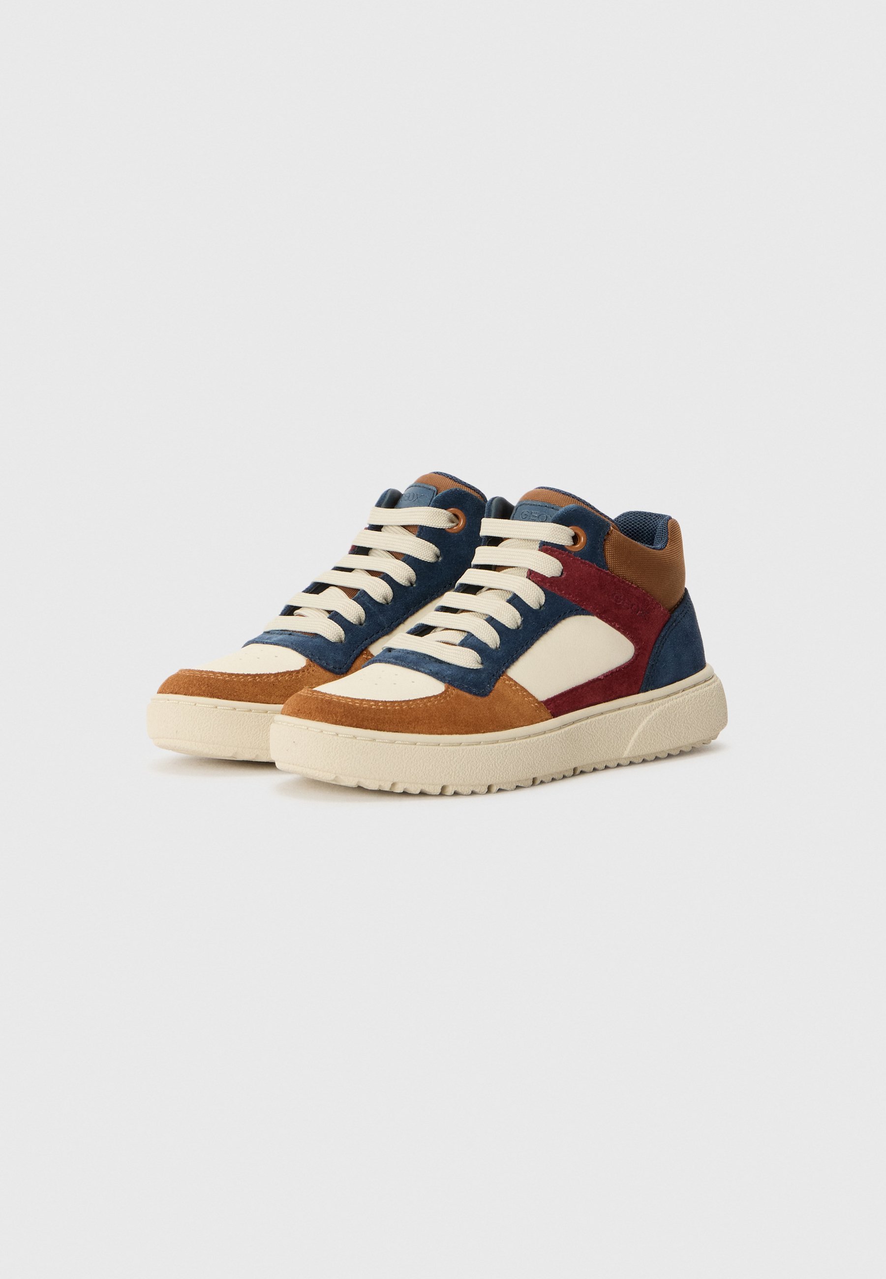 Geox THELEVEN BOY - Baskets - ivoire/marron
