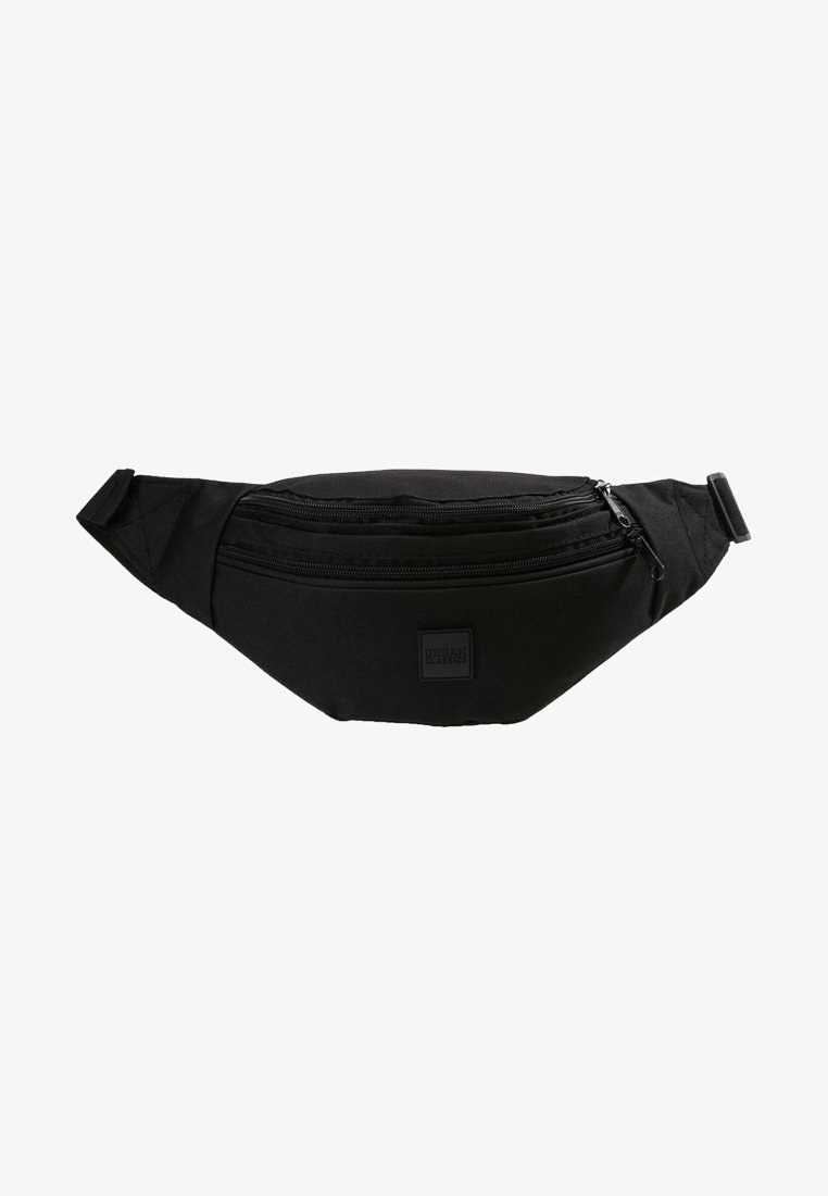 Urban Classics schoudertas met dubbele ritssluiting - heuptas - zwart