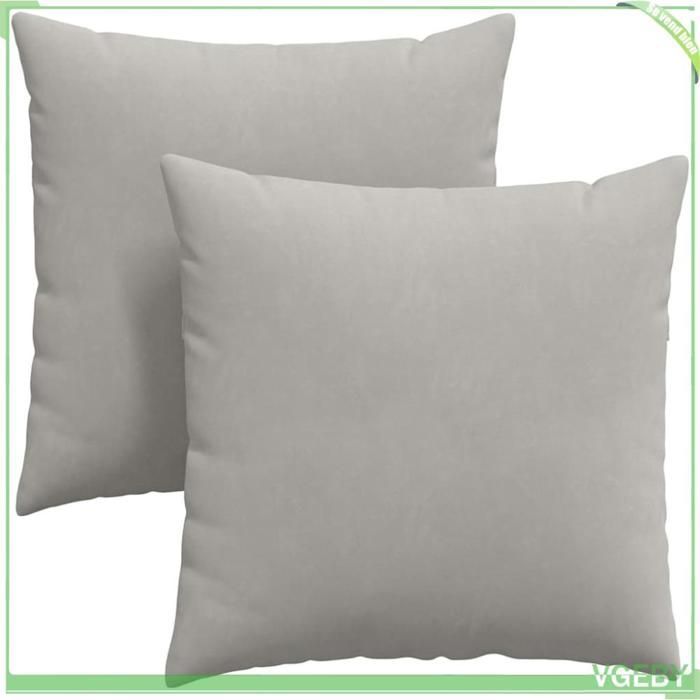 Almofadas para sofá ABI, 2 peças, cinza claro, 60 x 60 cm, tecido 7291712241116