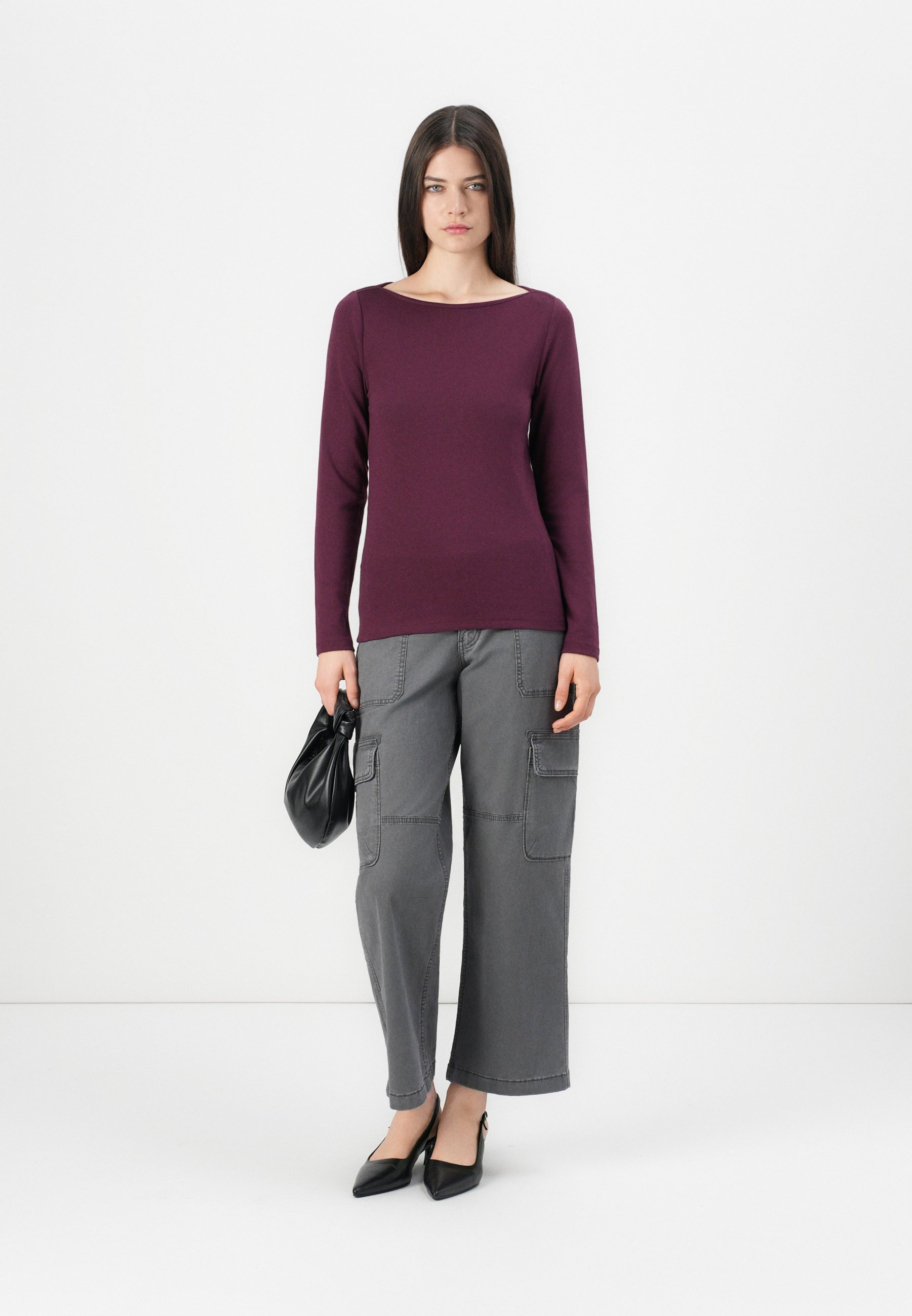 GAP BATEAU - Top s dlouhým rukávem - black