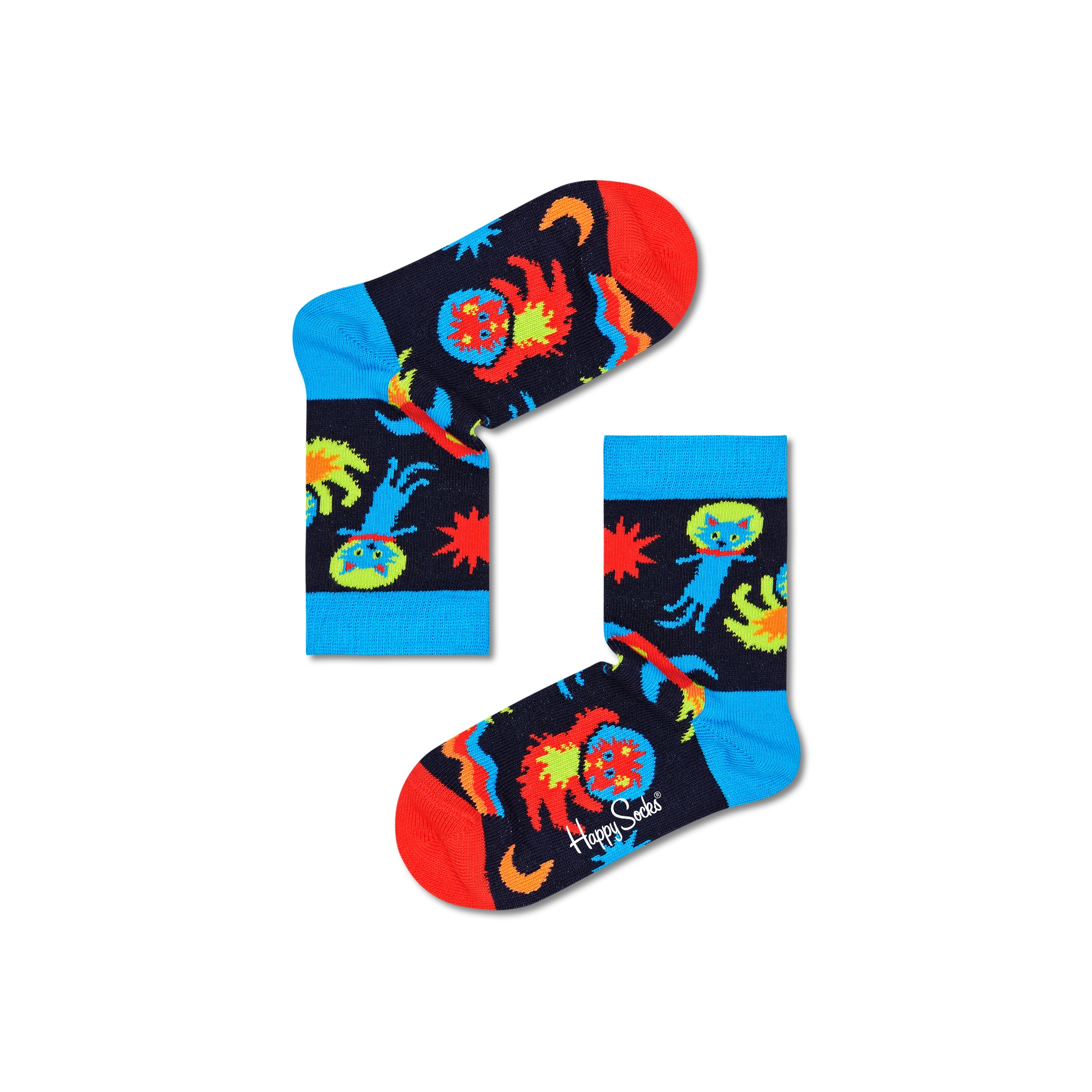  Par De Calcetines Kids Space Cats