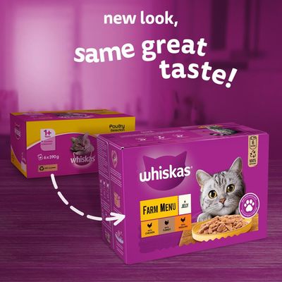 Whiskas 1+ Συσκευασία Οικονομίας 24 x 400g