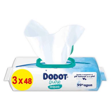 Dodot Baby Aqua Pure 0% plastične maramice, pakiranje, 3 x 48 komada.