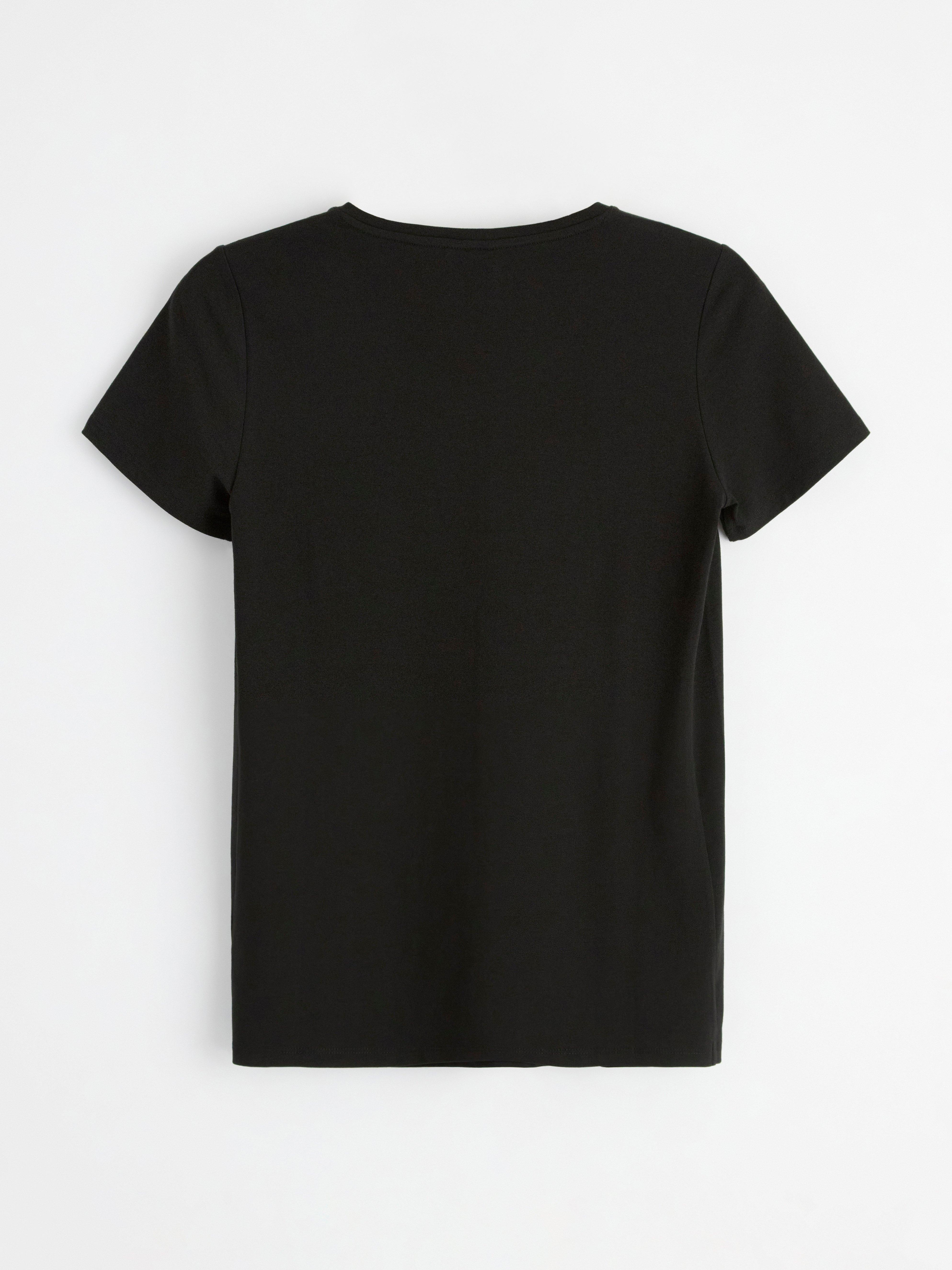 Top de maternidad MOM negro