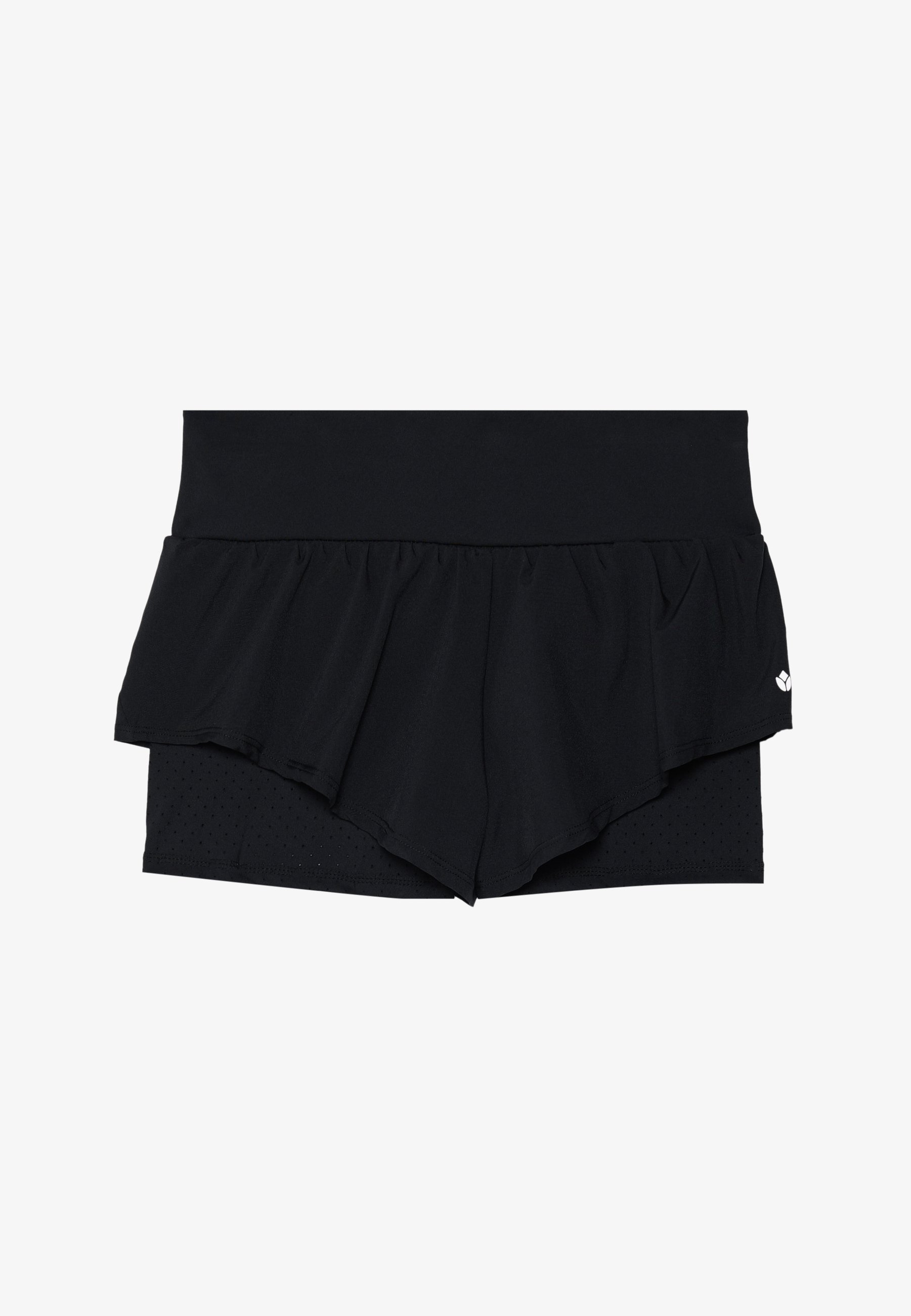 Even&Odd active MID RISE RUNNING SHORTS WITH DOUBLE LAYER - Sports shorts - black