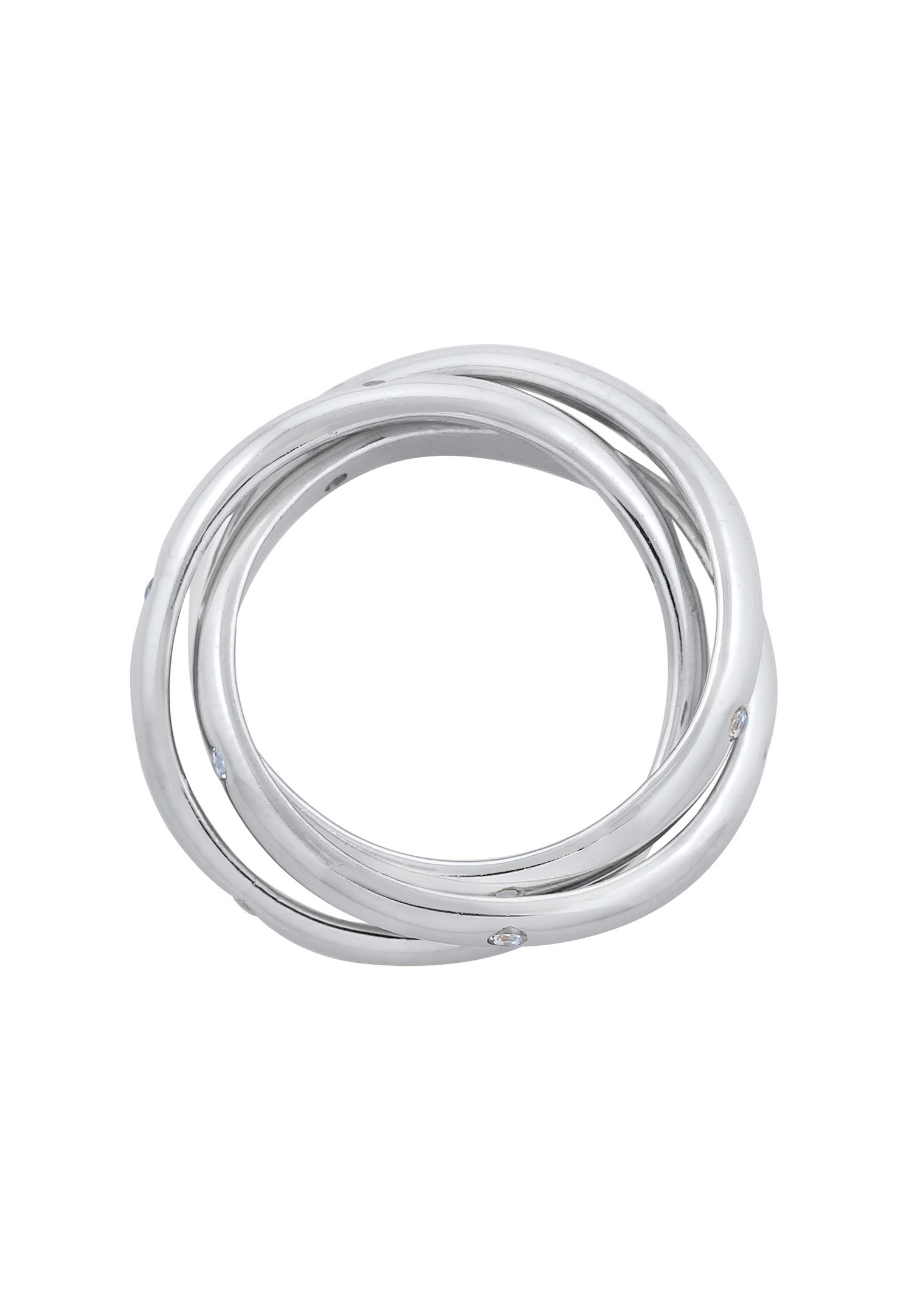 Elli PREMIUM Femmes Basique Trio Enroulement avec Topaze pierre précieuse en Argent Sterling 925