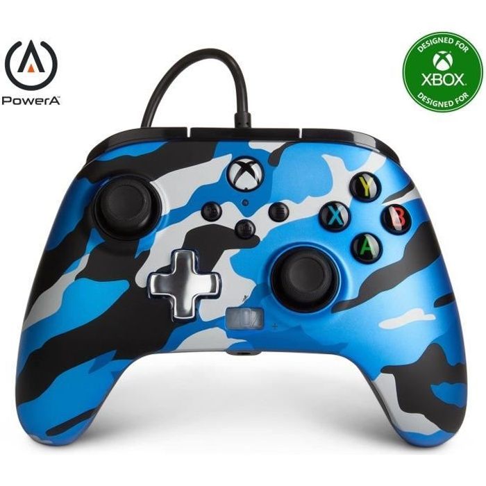 Manette Filaire - Camouflage bleu métallisé- Xbox One / PC