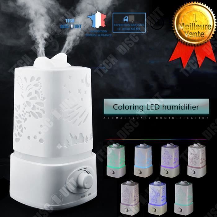 Umidificador - TD® - Silencioso - 250ml - Aromaterapia - Luz Noturna