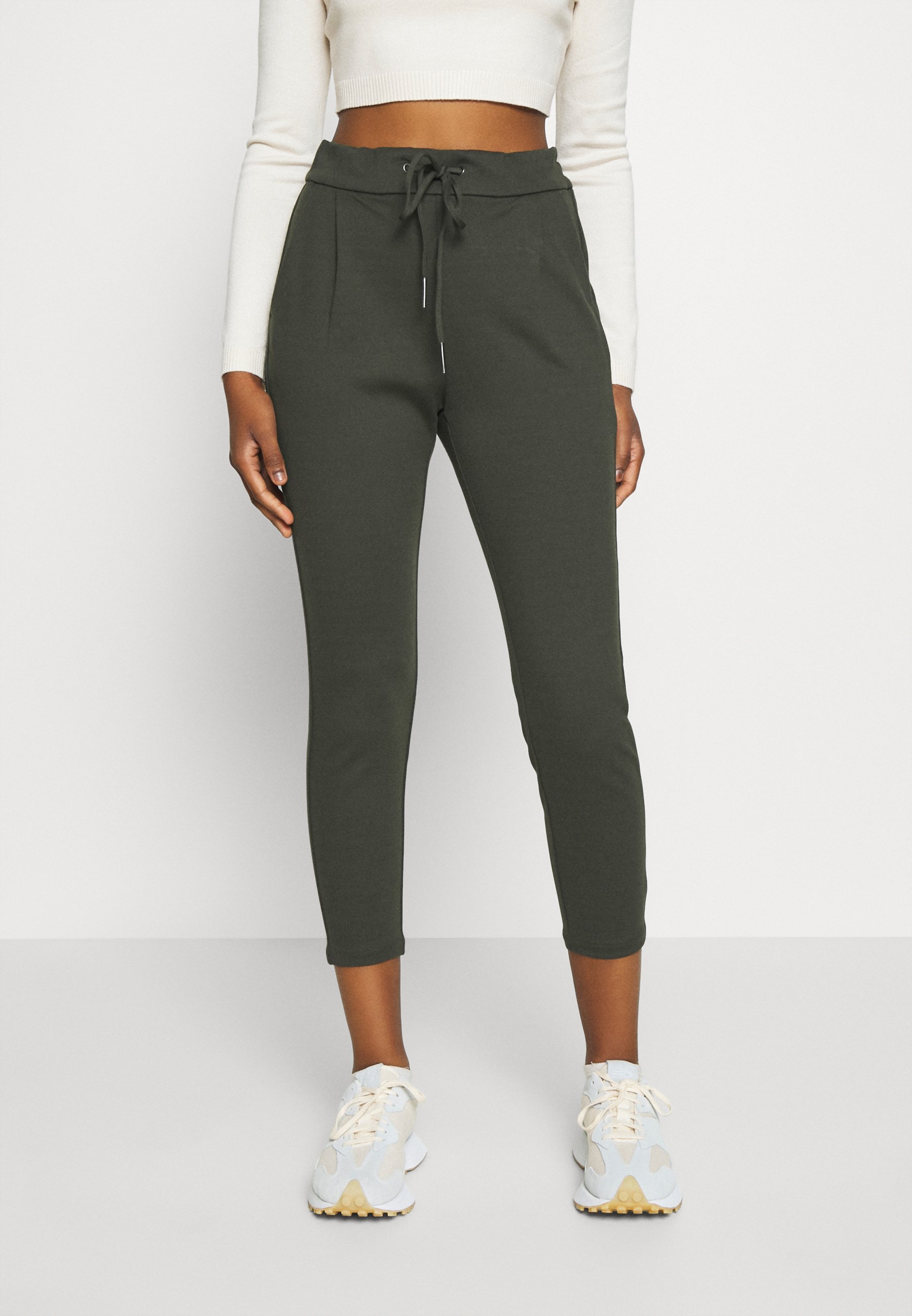Vero Moda Petite VMEVA MR LOOSE STRING - Broek - turf