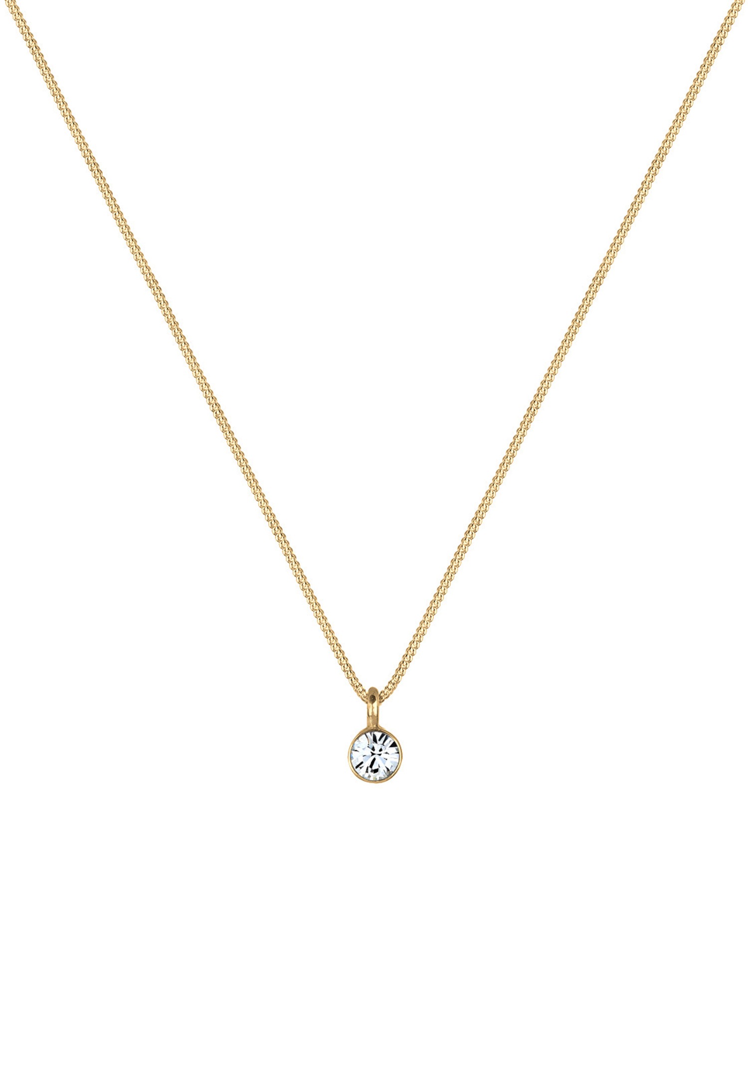 Elli Femmes Basique Solitaire avec Cristal en Argent Sterling 925