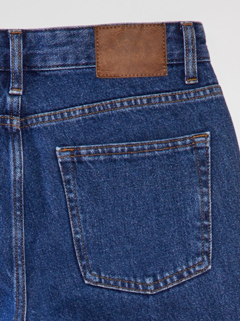 Calça jeans reta - tamanho 34 - azul