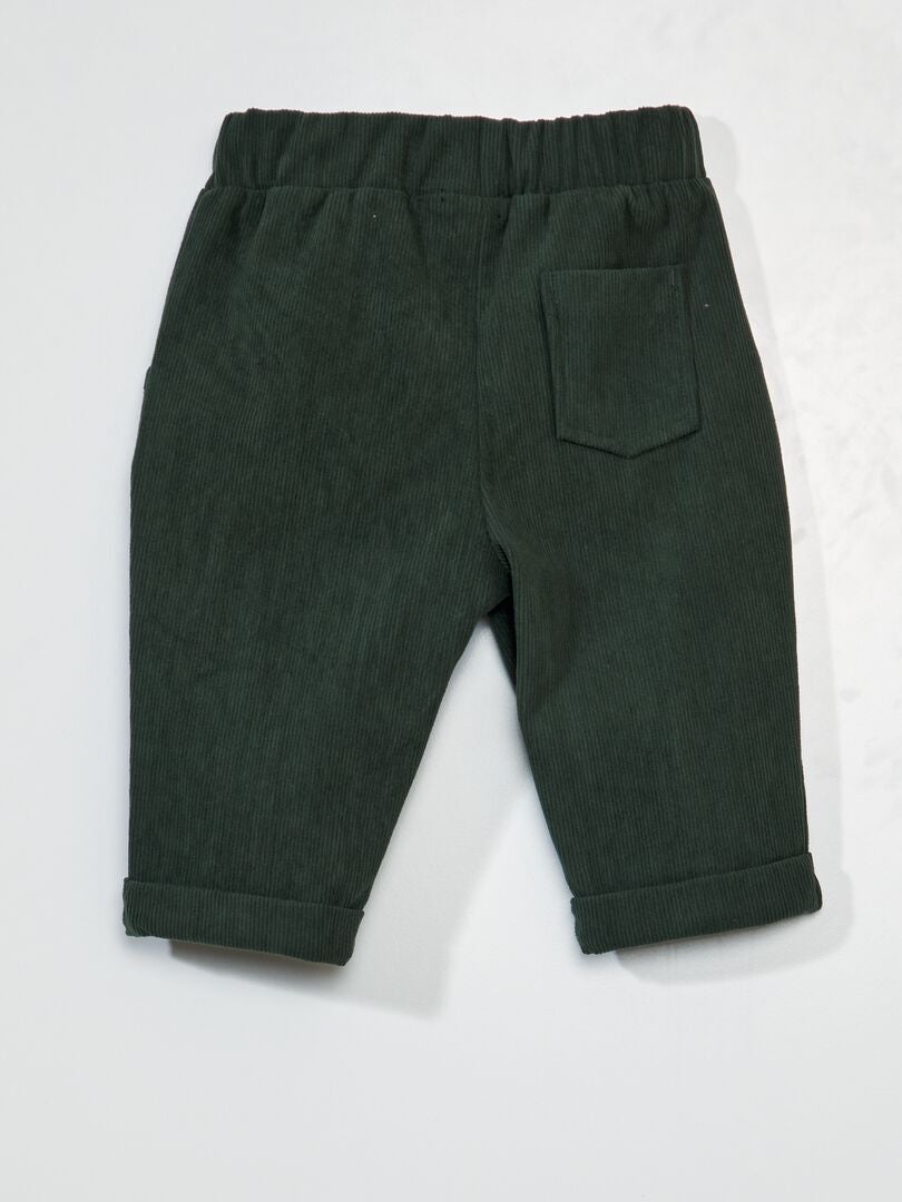 Fluwelen sarouelbroek - GROEN