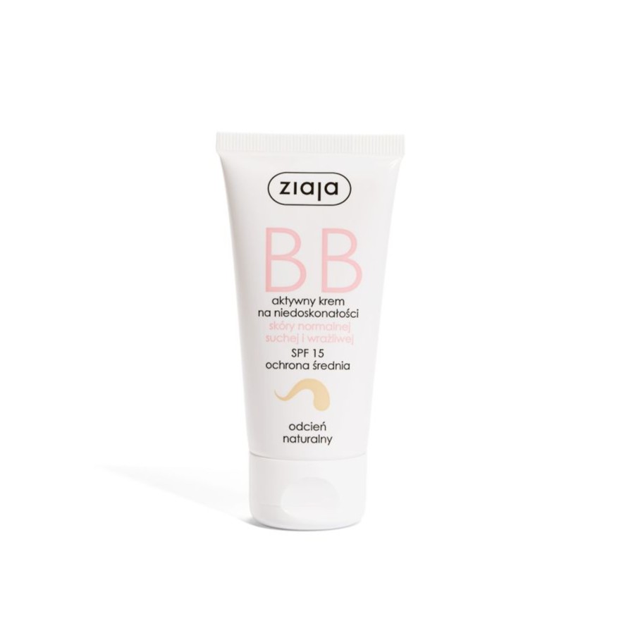 Ziaja Aktiv-Gesichtscreme gegen Hautunreinheiten für normale und trockene Haut, LSF 15, 50 ml, BB