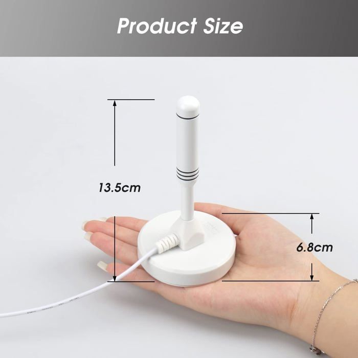 DTA240 - Powerful Indoor TV Antenna, Portable HD Digital Terrestrial Television Antenna with Magnetic Base for Improved Reception on TV, Digital Terrestrial Radio Decoder