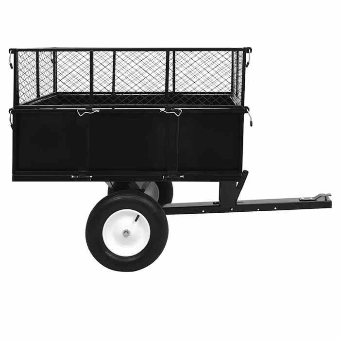 Remolque basculante - vidaXL - 300 kg - Acero - Negro - 153x77x103 cm