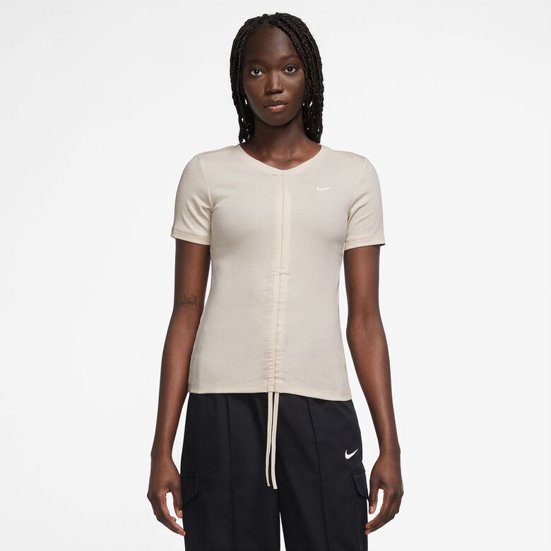 Sportswear Essentials Ribbad Kortärmad Mod Cropped Topp