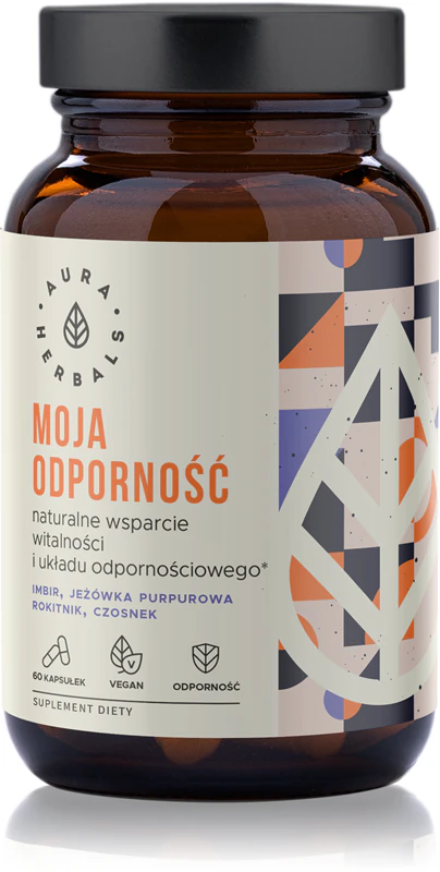 Veganský doplněk stravy Aura Herbals My Immunity ve formě kapslí pro maximální posílení imunity