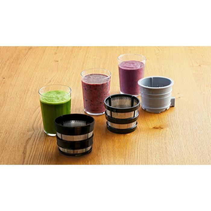 Juicer - BOSCH - MESM731M VitaExtract - Black/Stainless Steel - 150 W - 1 Speed + Reverse - Safety System on the Lid