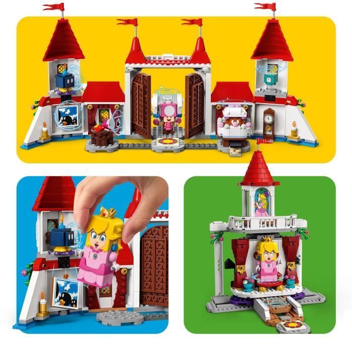 LEGO 71408 Super Mario Peach's Castle Expansion Set, Toy Castle, Bowser Figure, Toadette Figure, Ages 8+
