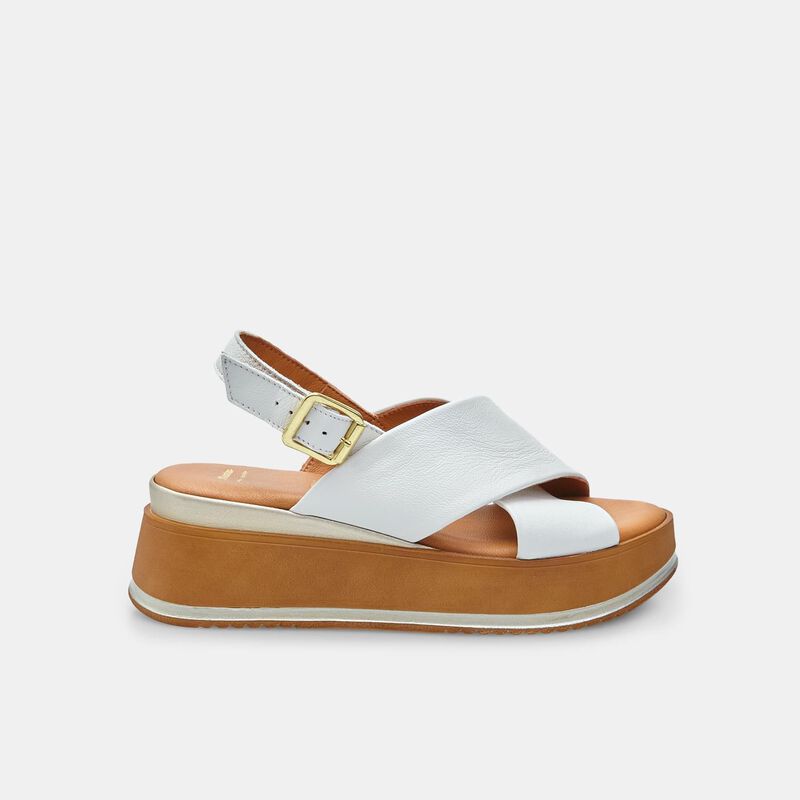 BATA Damplatåsandaler i läder