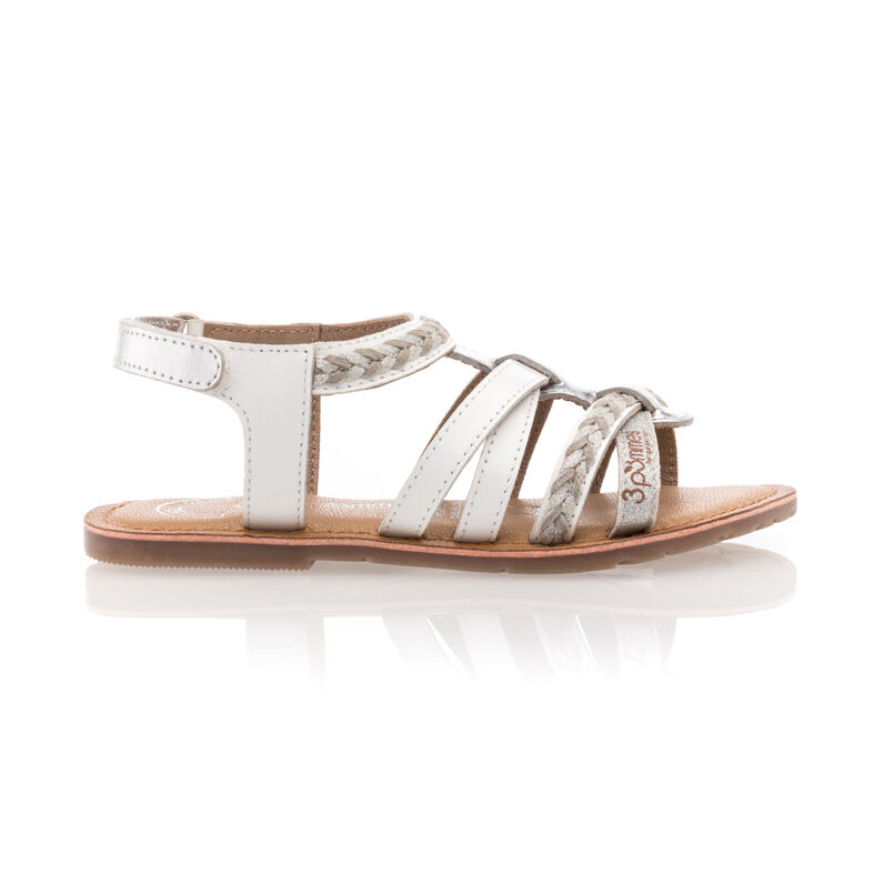 Hvite sandaler / sko med åpen tå for jenter
