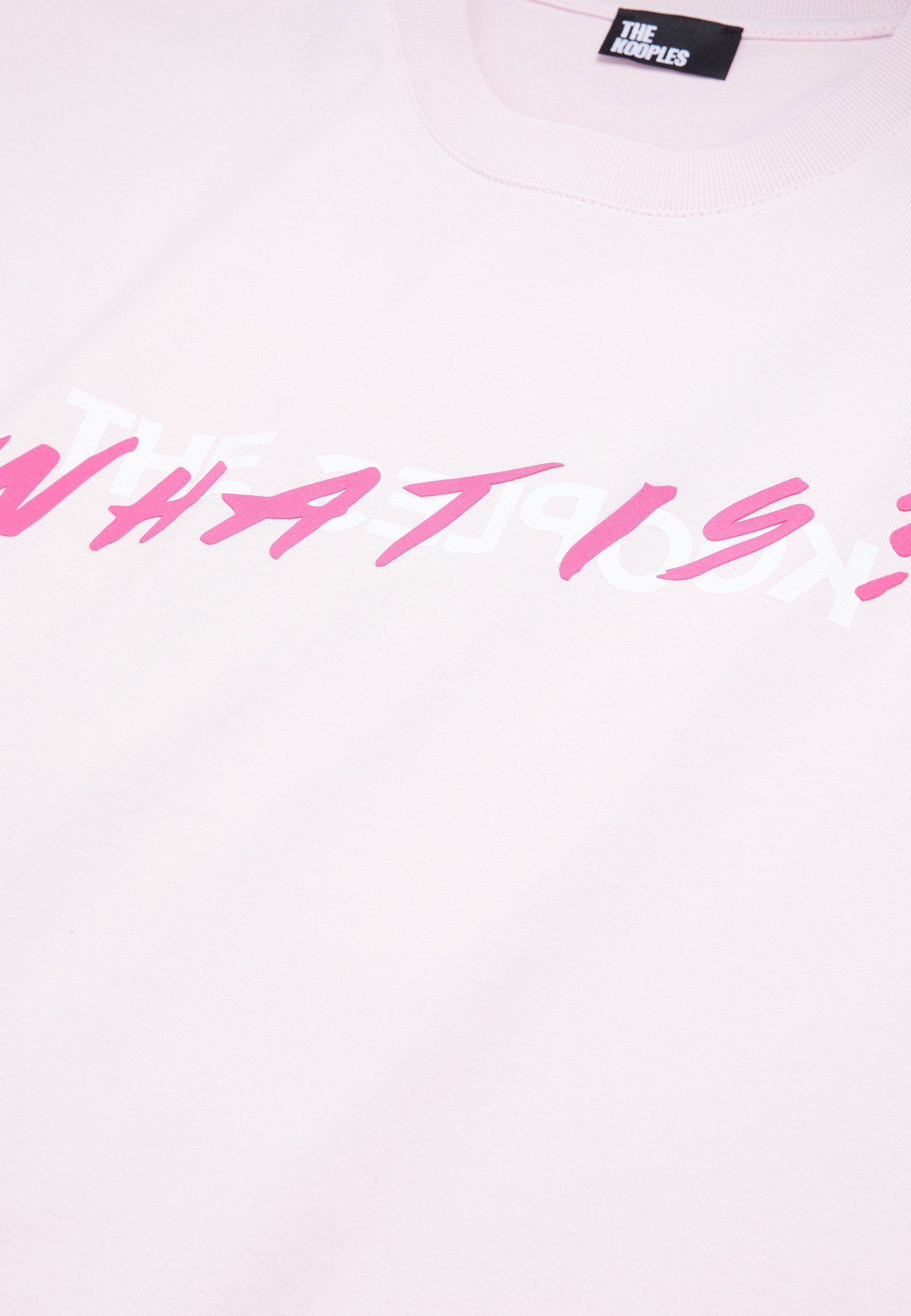 The Kooples WHAT IS MANCHES COURTES - Majica s printom - blijedoružičasta