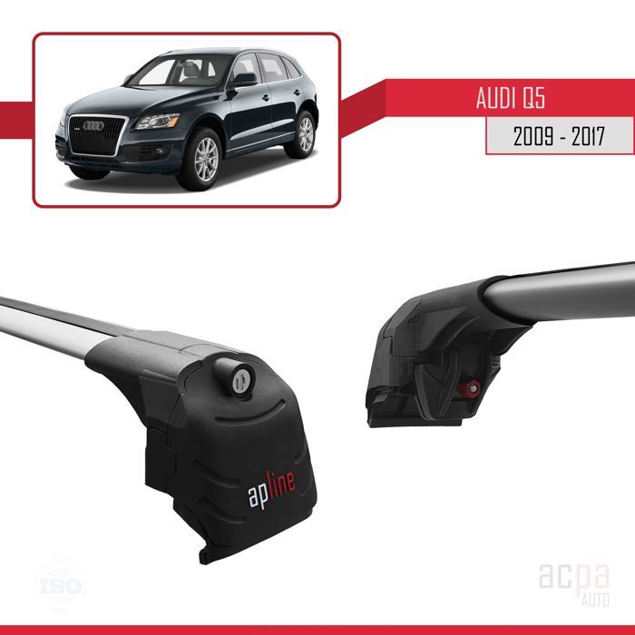 Barras de techo ACE-2 para Audi Q5 (8R) 2009-2017 - Gris