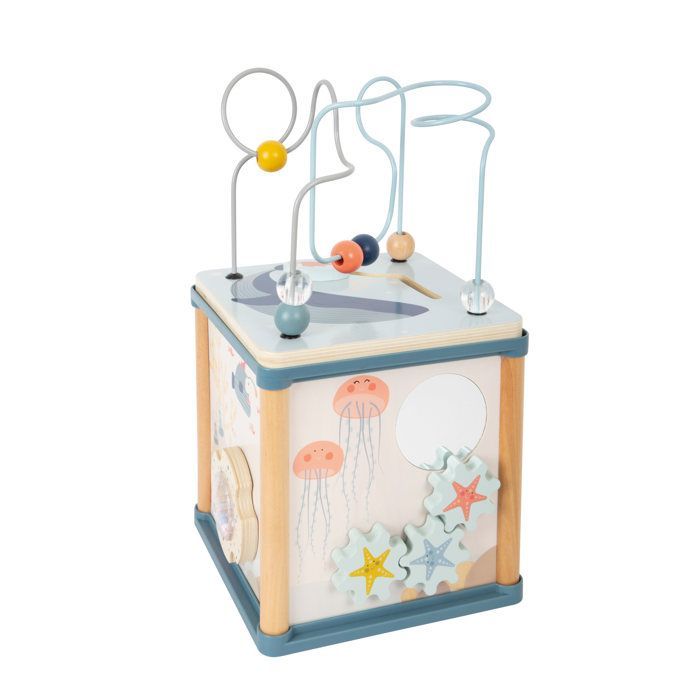 Cube d'éveil - Small Foot - 11910 - Bois - 5 activités - 12 mois et plus