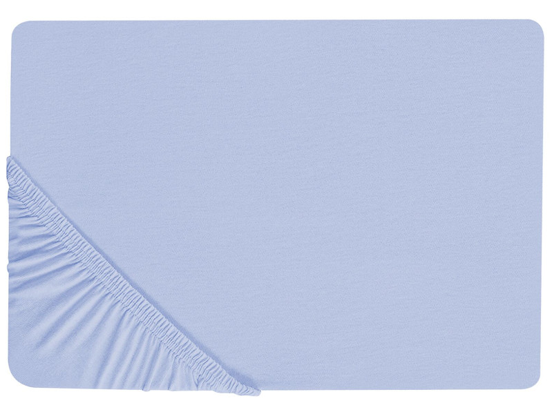 Bawełniane prześcieradło 160x200 cm niebieskie