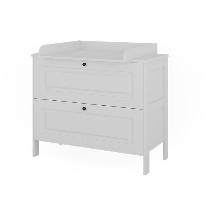 Ajaton Changing Table 108x98cm with 2 Drawers, White, Vitalispa 50177