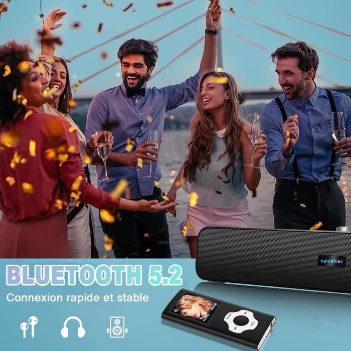 Lecteur MP3-MP4 -   - 64Go - Bluetooth 5.2 - HiFi Sport - Radio et E-Book