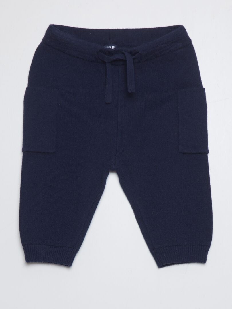 Joggingbroek met opgestikte zakken + sokken - ZWART