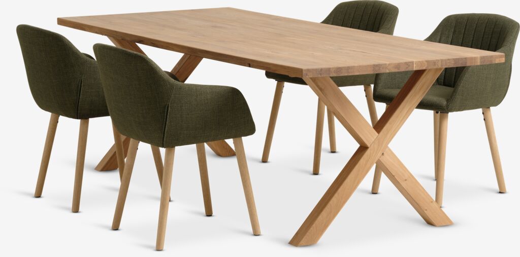 GRIBSKOV ADSLEV GRIBSKOV L230 hrast stol 4 ADSLEV stolica maslina