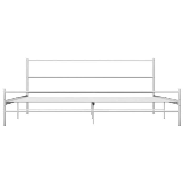 Estructura de cama vidaXL de metal blanco, 160 x 200 cm