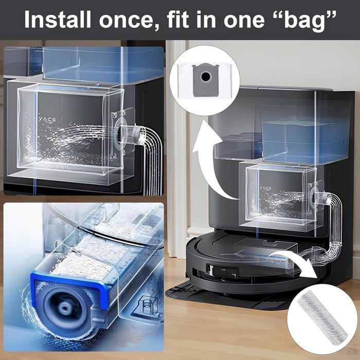 Kit di accessori per l'aspirapolvere robot Ecovacs Deebot T80 Omni: accessori di ricambio