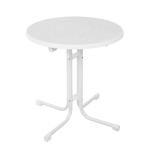 Stół ogrodowy Dine & Relax 70 cm marble / biały PATIO