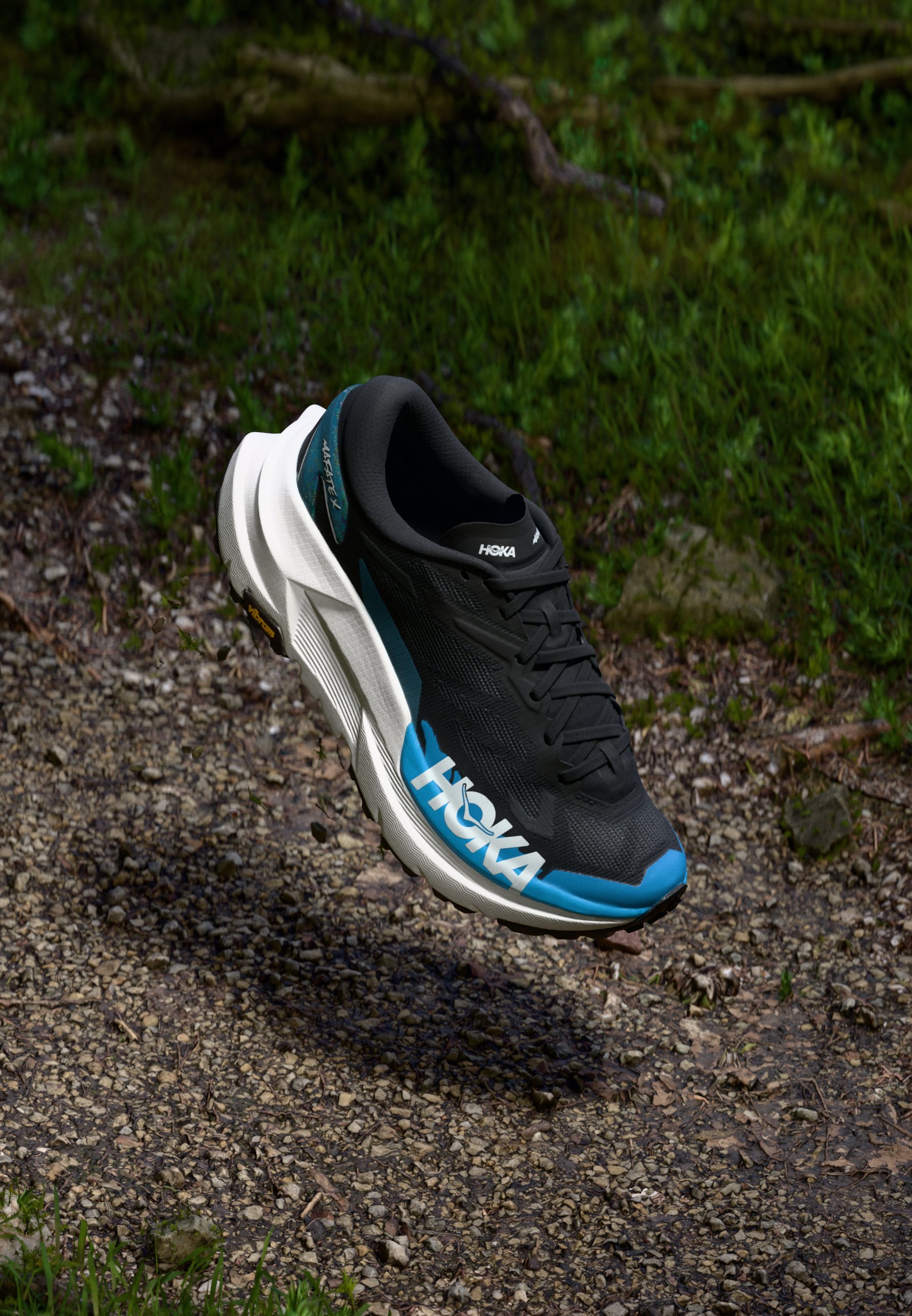 HOKA MAFATE X - Løpesko for terrengløping - black/skyward blue