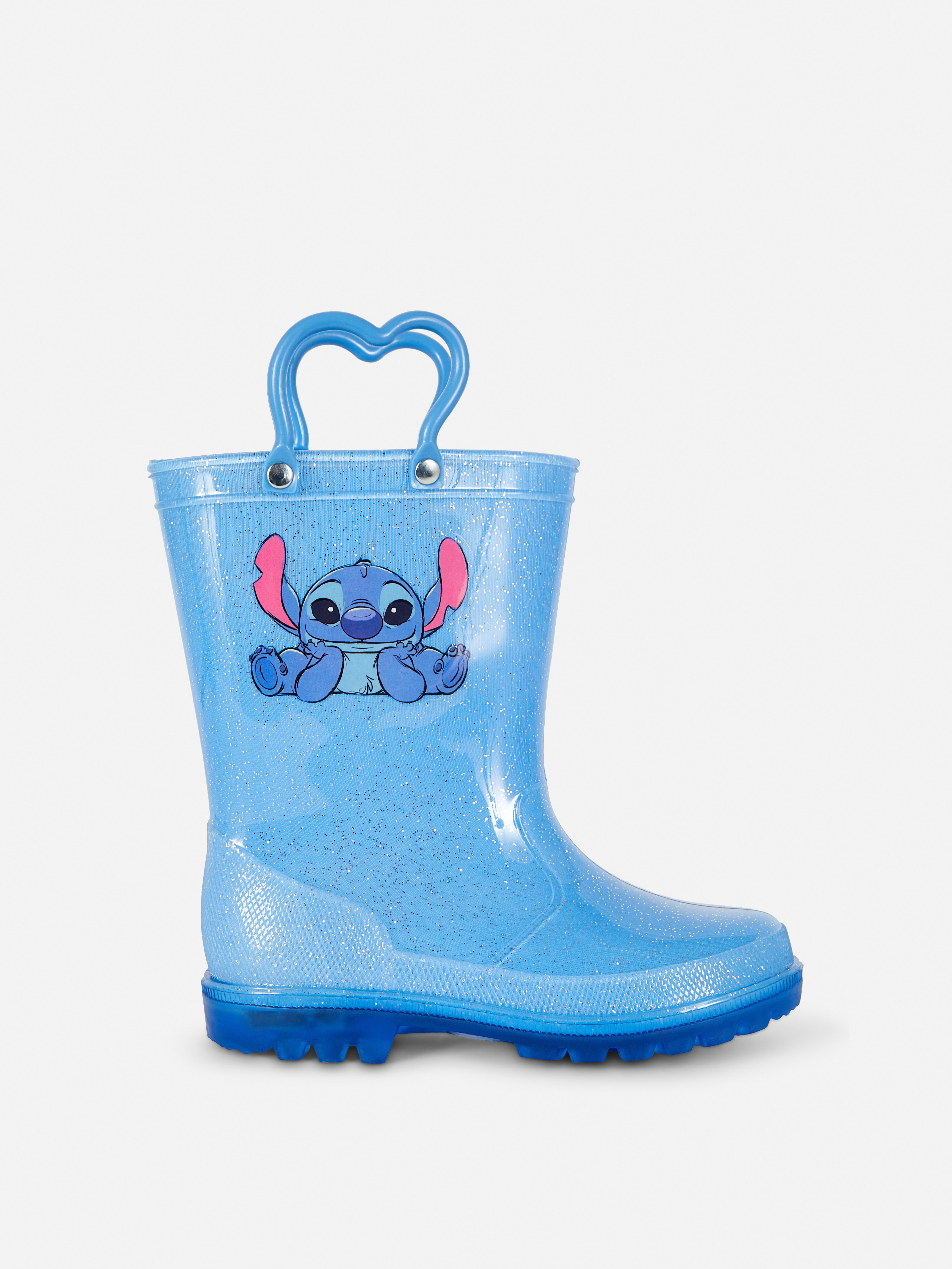 Világító gumicsizma csillámos Disney Stitch mintával. Csillámos bevonatú és Disney Stitch mintás gumicsizma.