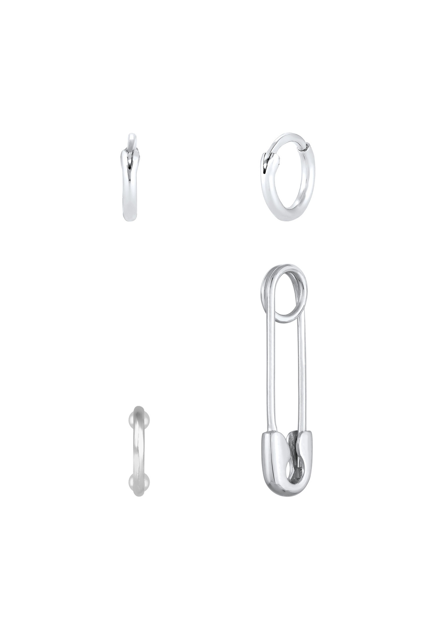 Elli Épingle de Sûreté Earcuff Femme - (925/1000) Argent Plaqué Or