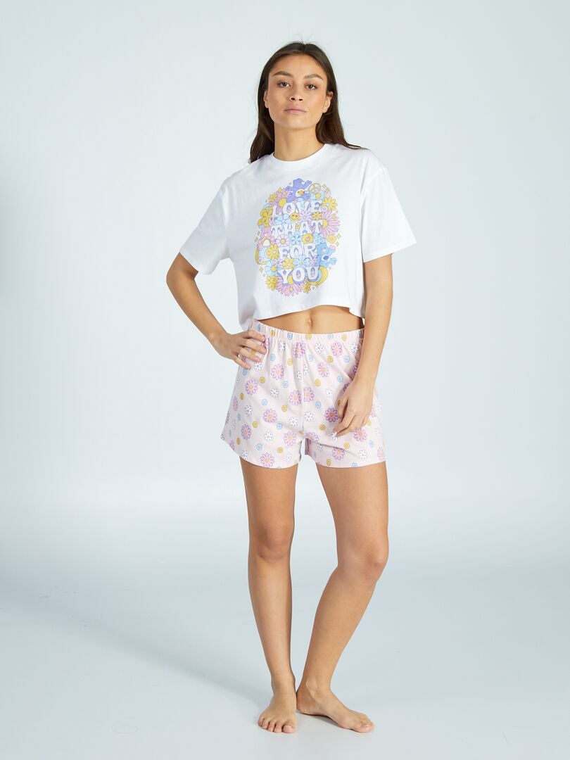 'The Care Bears' korte pyjama - 2-delig - ROZE