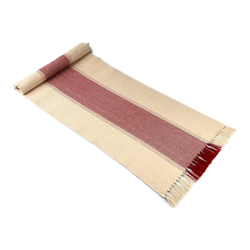 Home Runner 40x140 cm rød med natur