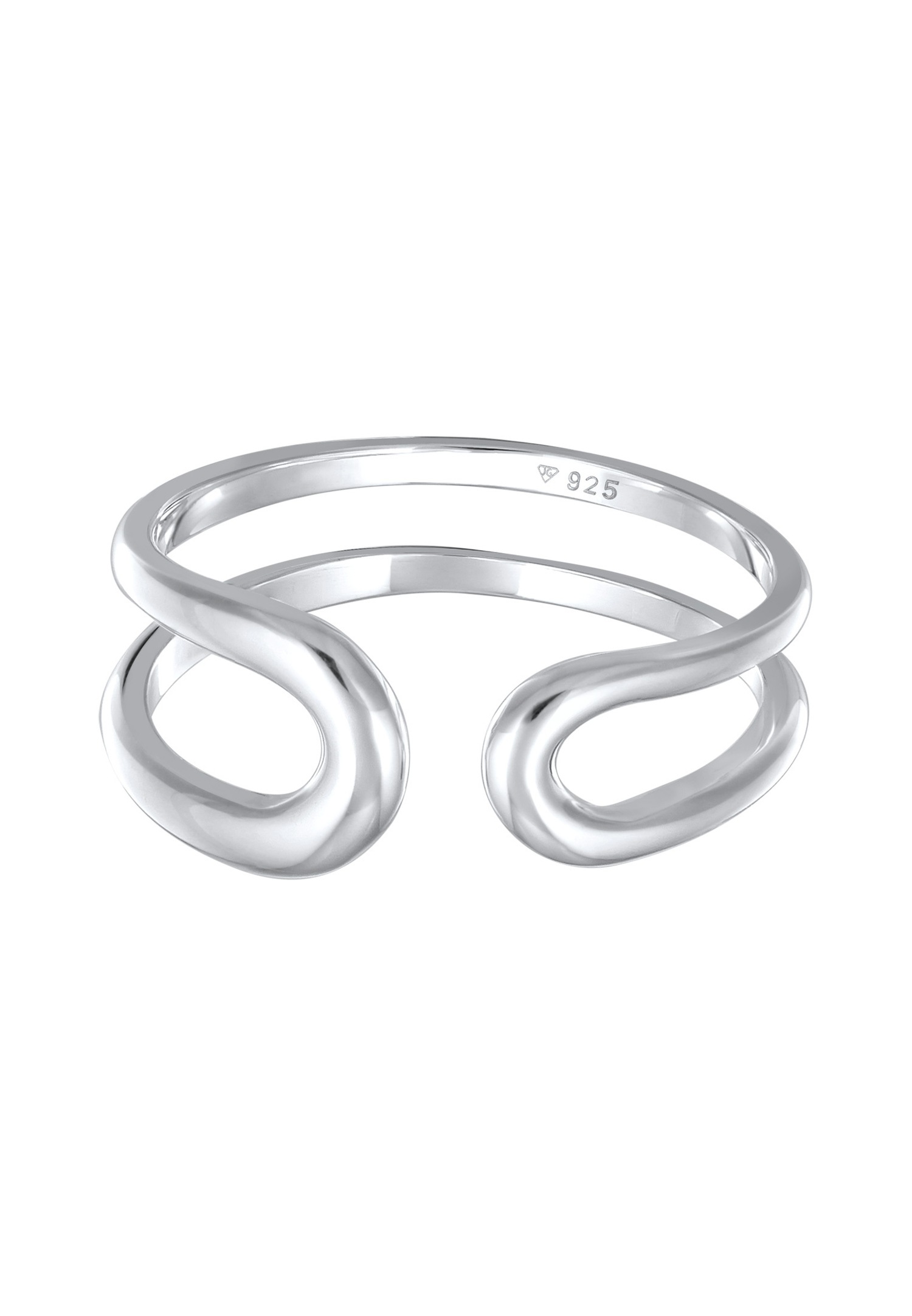 Elli PREMIUM Elli PREMIUM Bague Femmes Ouverte Géo Moderne Ajustable en argent sterling 925