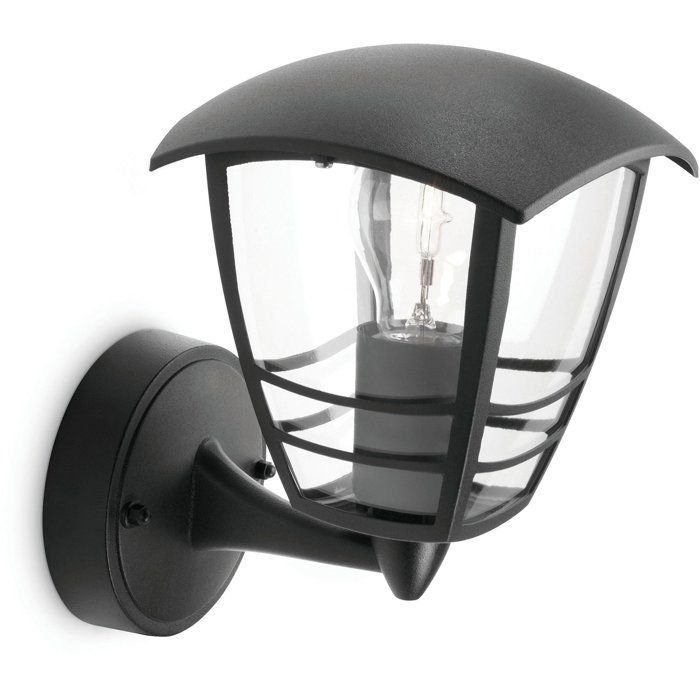 Aplique de pared exterior - PHILIPS - Creek - Orientación hacia arriba - Negro - IP44