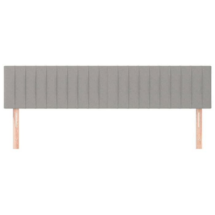 Cabecero - vidaXL - 2 piezas - Gris claro - Tejido resistente - Altura ajustable
