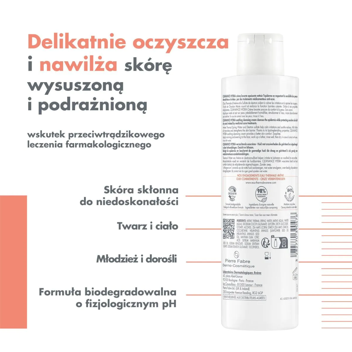 Avène Cleanance Hydra Krem oczyszczający