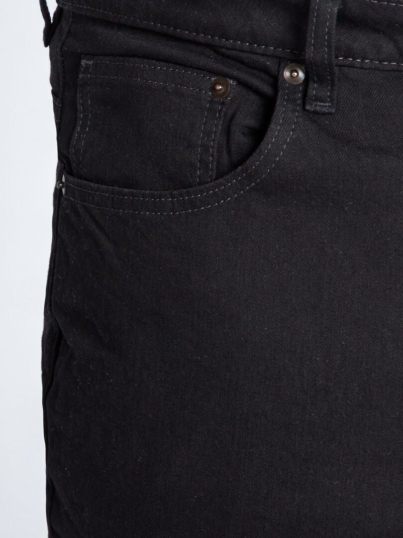 Pantalones vaqueros ajustados de 5 bolsillos - L30 - NEGRO