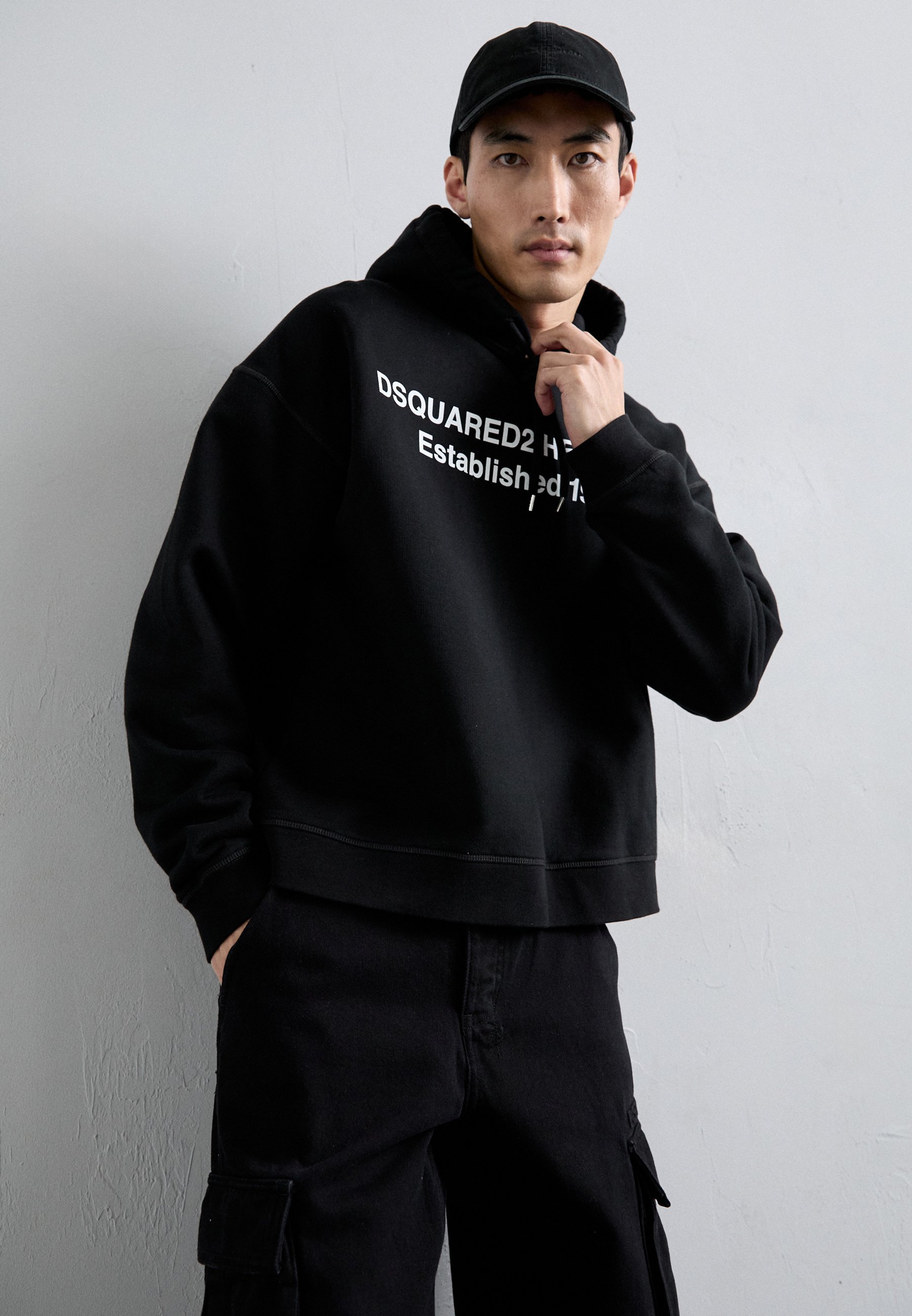 Sweat à capuche Dsquared2 coupe décontractée - Noir