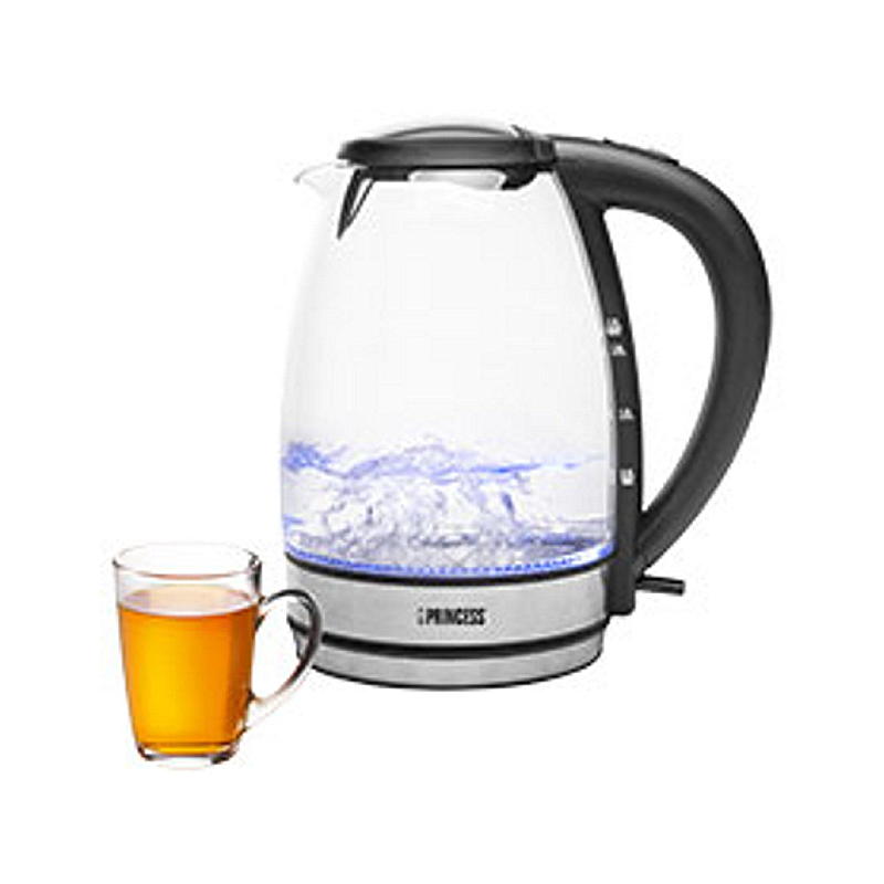 Hervidor eléctrico Princess, 1,7 l, 2000 W, de cristal, Princess