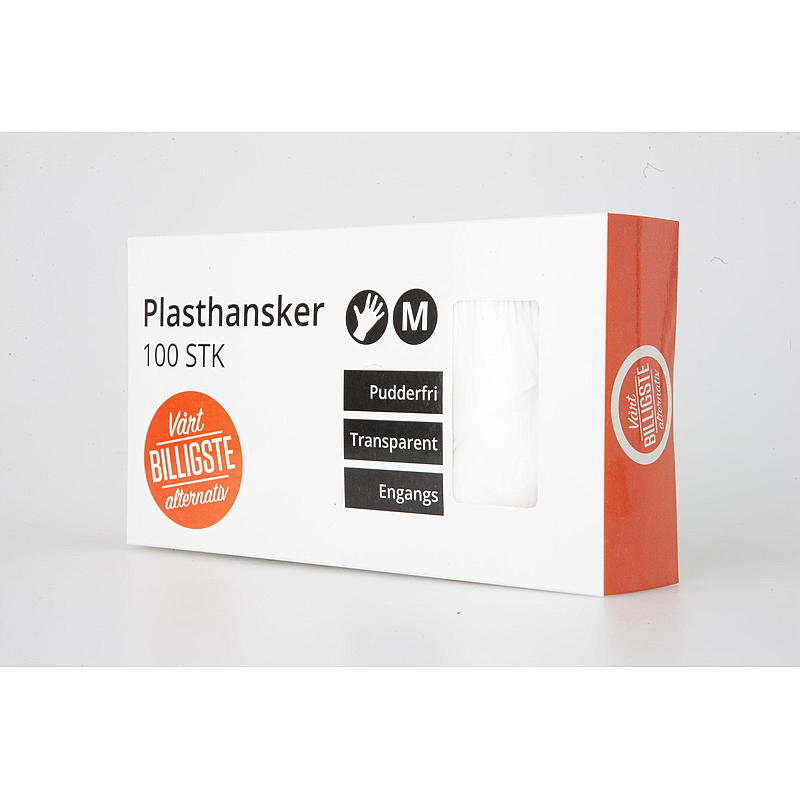 Gants souples jetables, 100 unités, en plastique